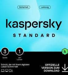 Kaspersky Standard – Antivirenprogramm Sonderangebot  3 Geräte - 1 Jahr | Sofortdownload + Key
