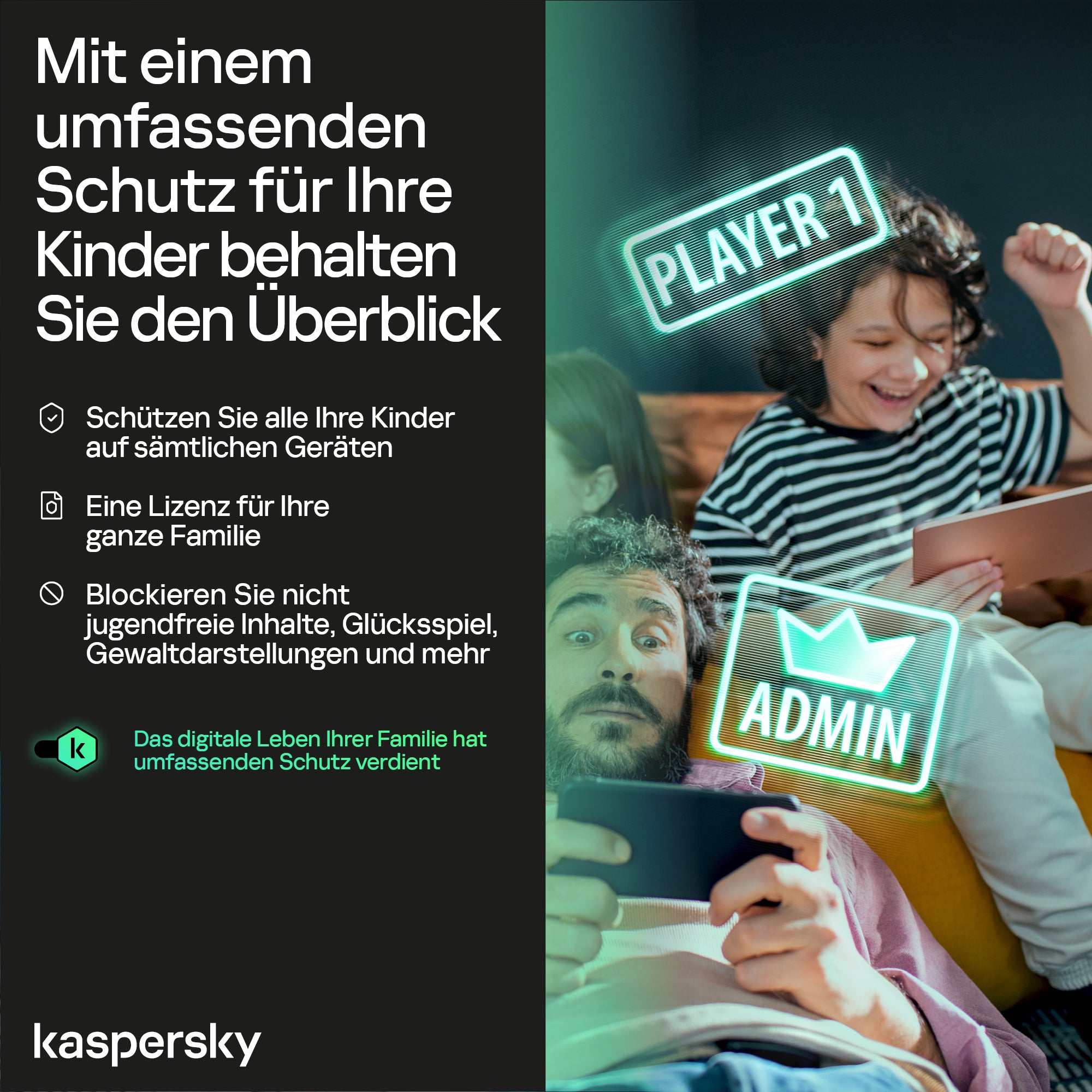Kaspersky Safe Kids | 1 Benutzerkonto | 1 Jahr | PC/Mac/Android/iOS | Aktivierungscode per Email