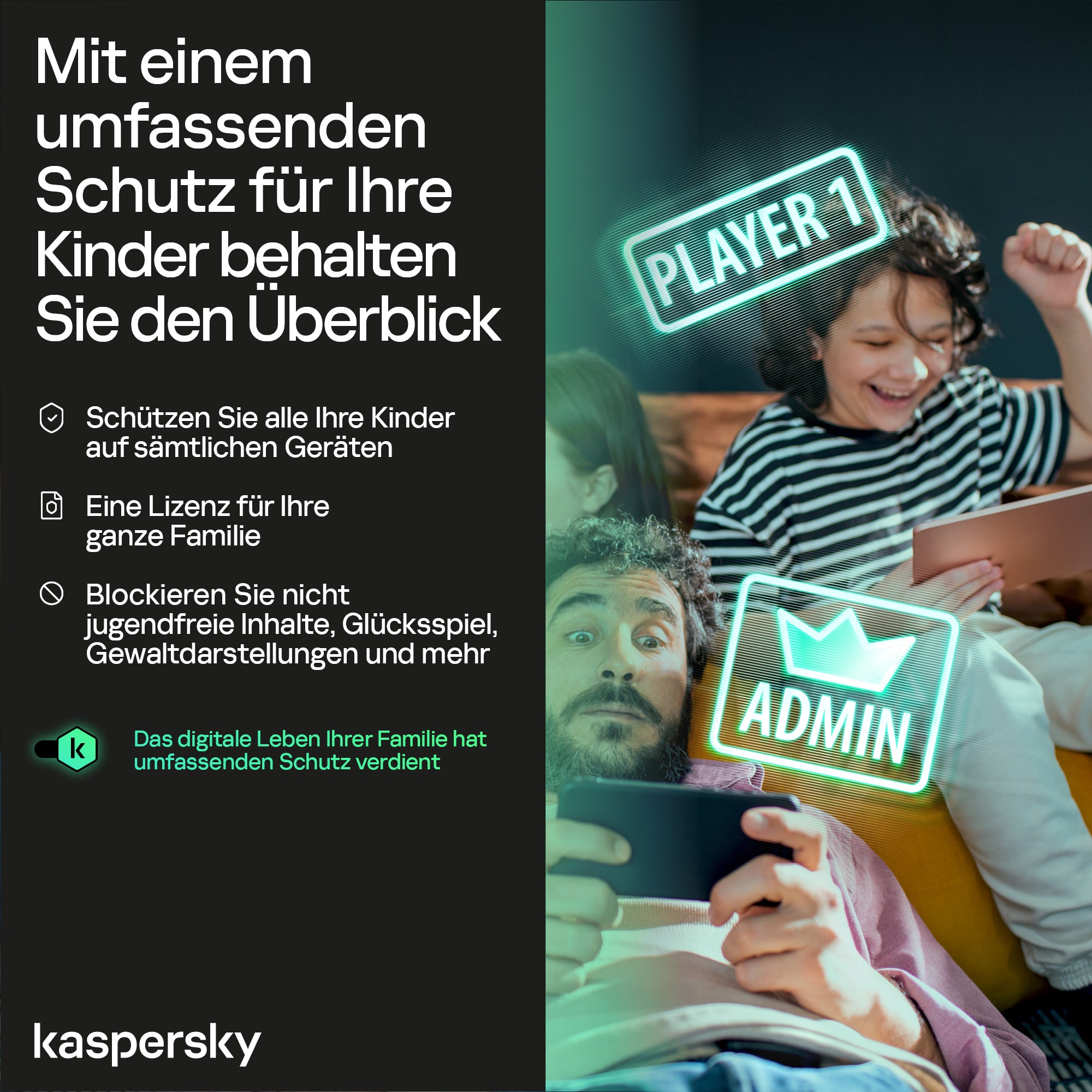 Kaspersky Safe Kids  1-User 1 year Base Download Pack | 2 Monate Gratis für eBay Kunden