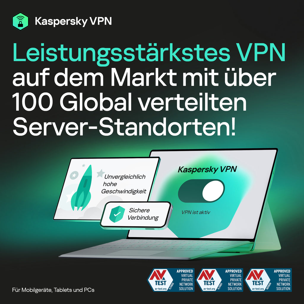 Kopie von Kaspersky VPN Secure Connection 10 Geräte 1 Jahr 2024