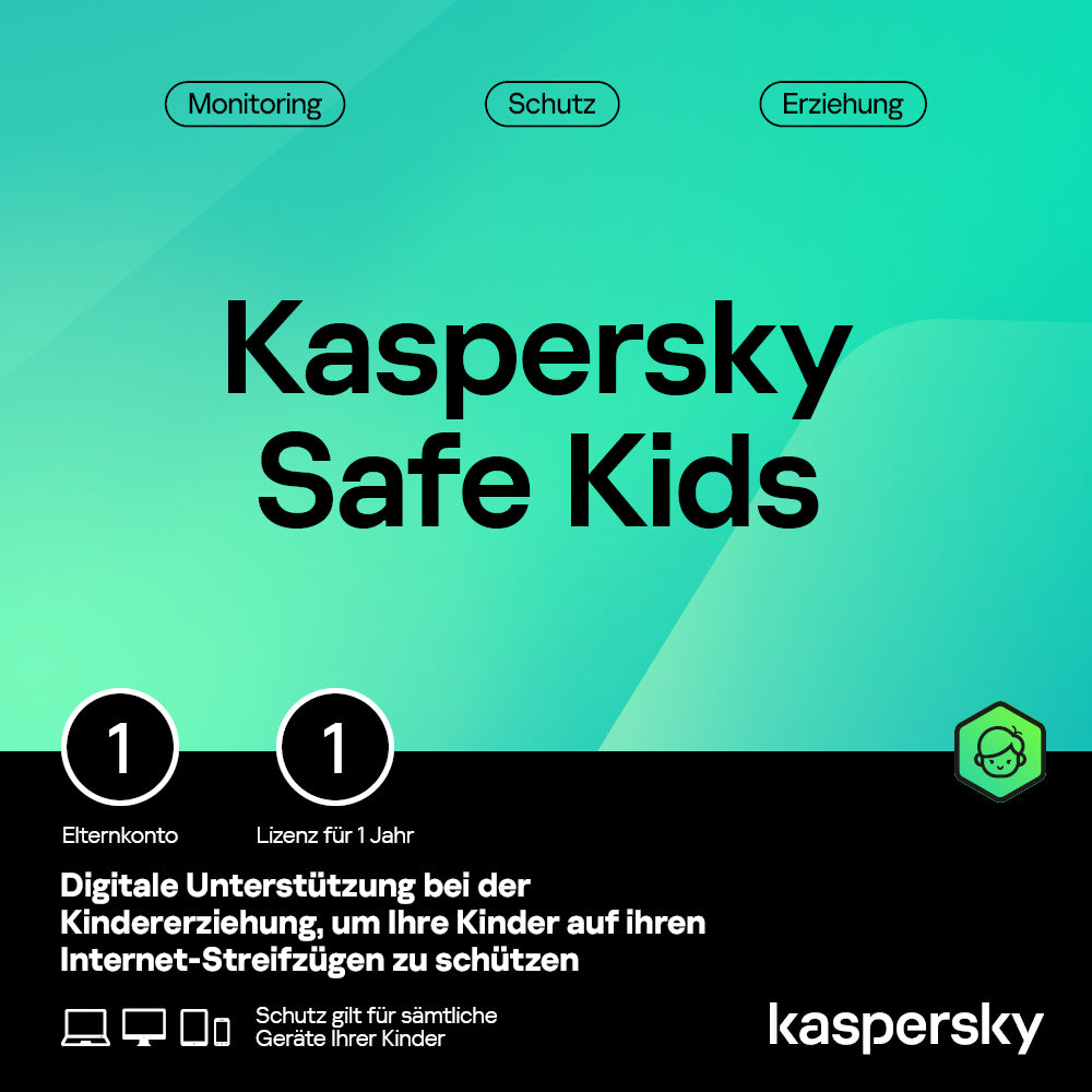 Kaspersky Safe Kids  1-User 1 year Base Download Pack | 2 Monate Gratis für eBay Kunden