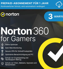 NORTON 360 for Gamers 2025 3 Geräte 1 Jahr 50GB Cloud OHNE ABO EMAIL SOFORT