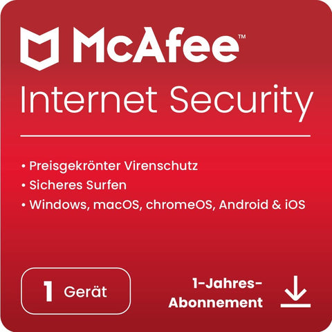 McAfee Internet Security Software Box