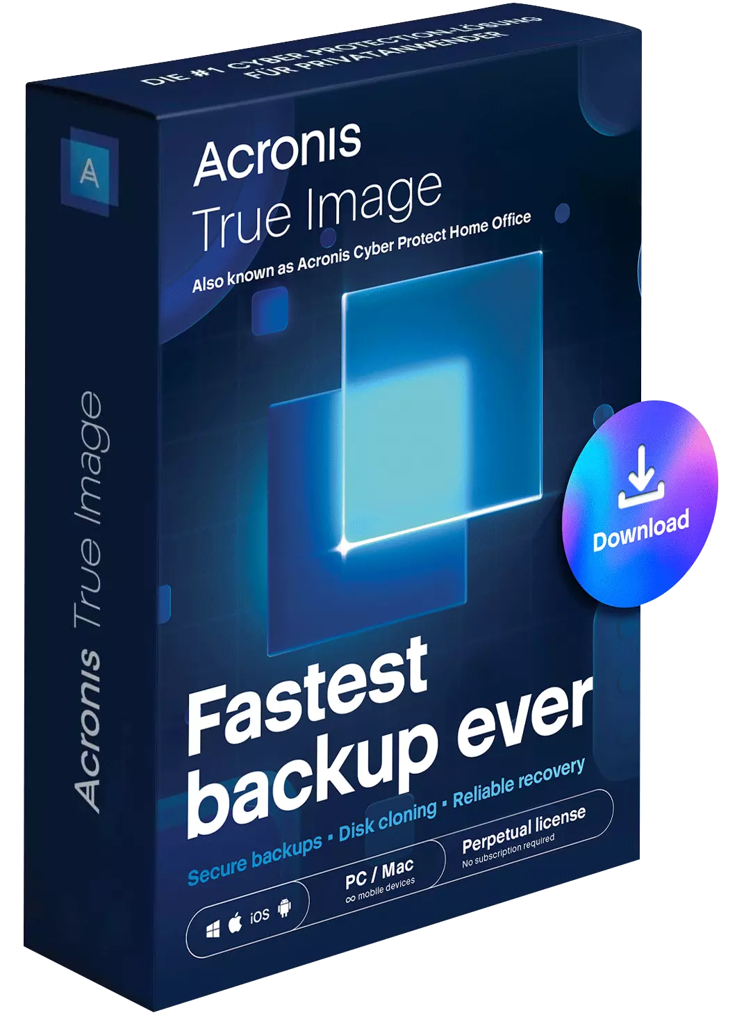 Acronis True Image Software-Verpackung