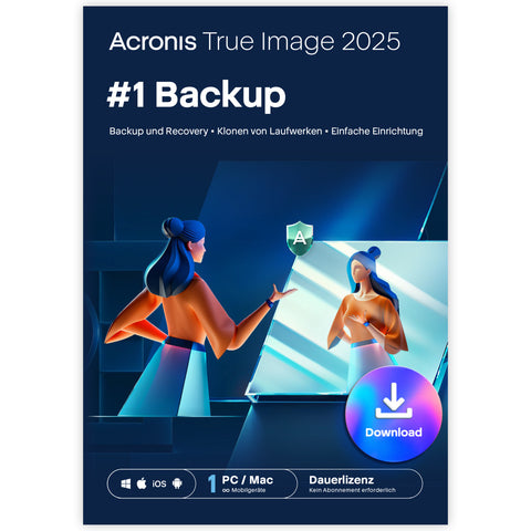Acronis True Image 2025 – 2026  1 PC, Einmalzahlung, Lebenslange Nutzung