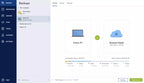 Backup-Software-Benutzeroberfläche mit Cloud