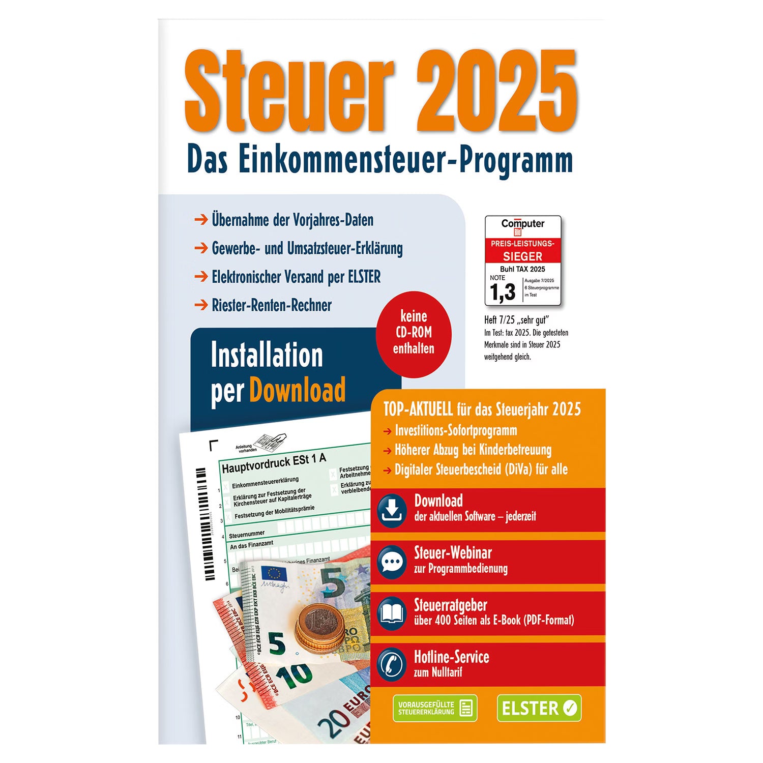 Aldi Steuer 2025 Lizenzcode Key Download per Mail Lieferung sofort