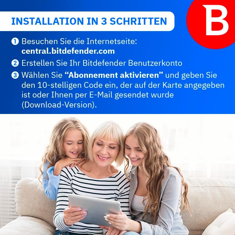 Bitdefender Internet Security Multi Device 2026 | 1-10 Geräte | 1-2 Jahre | PC | Aktivierungscode per Email