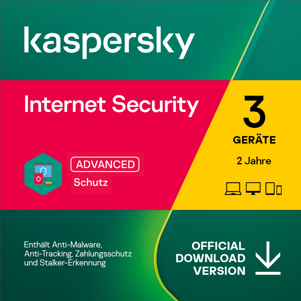 Kaspersky Internet Security 2024 3 PC 2 Jahre Vollversion