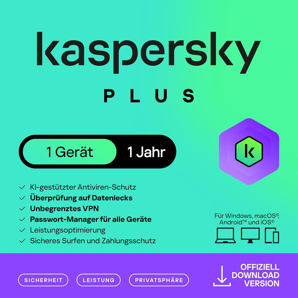 Kaspersky Plus Internet Security 1-10 Geräte