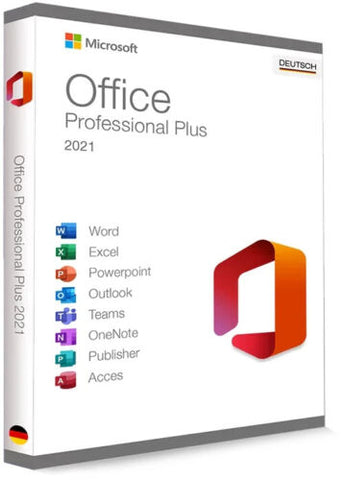 Microsoft Office 2021 Professional Plus ESD 32/64 Bit | Deutsch | 1 PC | Windows