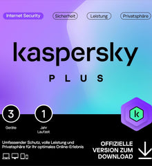 Kaspersky Plus Internet Security Download 2025 3 Geräte - 1 Jahr