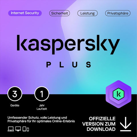 Kaspersky Plus Internet Security Download 2025 3 Geräte - 1 Jahr