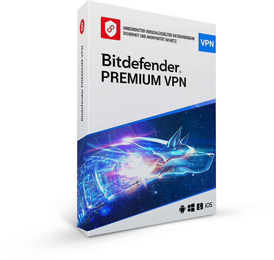 Bitdefender Premium VPN unlimited 2024 - 10 Geräte 1 Jahr/Win, Mac, Android, iOS