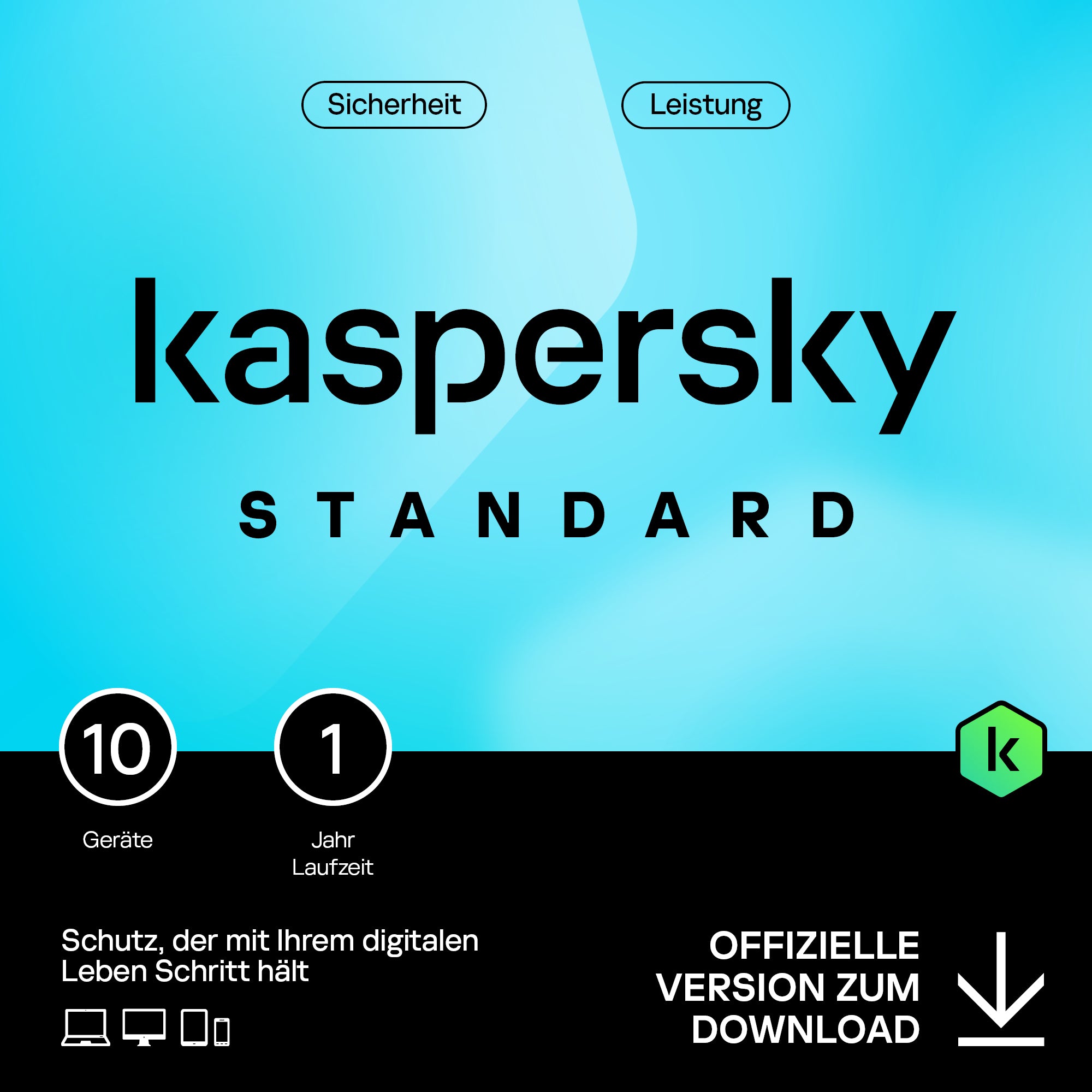 Kaspersky Standard Anti-Virus 2024 | 1-2 Geräte |  Jahre | Umfassender Schutz | Online-Banking Schutz | Leistungsoptimierung | PC/Mac/Mobile | Aktivierungscode per Email