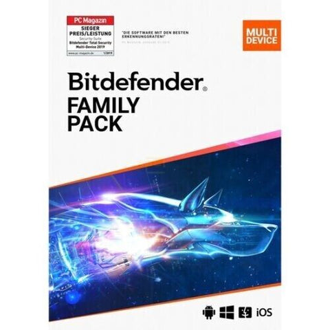 Bitdefender Family Pack 2023 15 Geräte 1, Jahr eMail deutsche Lizenz ESD